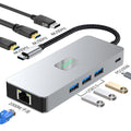 dual high-definition 4k60h different display mst multi-screen projection gigabit network card hub notebook type-c docking station