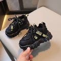 Boys' chunky sneakers  winter new lightweight sole kids' warm fleece-lined double-layer cotton sports shoes girls' shoes ages 1-6