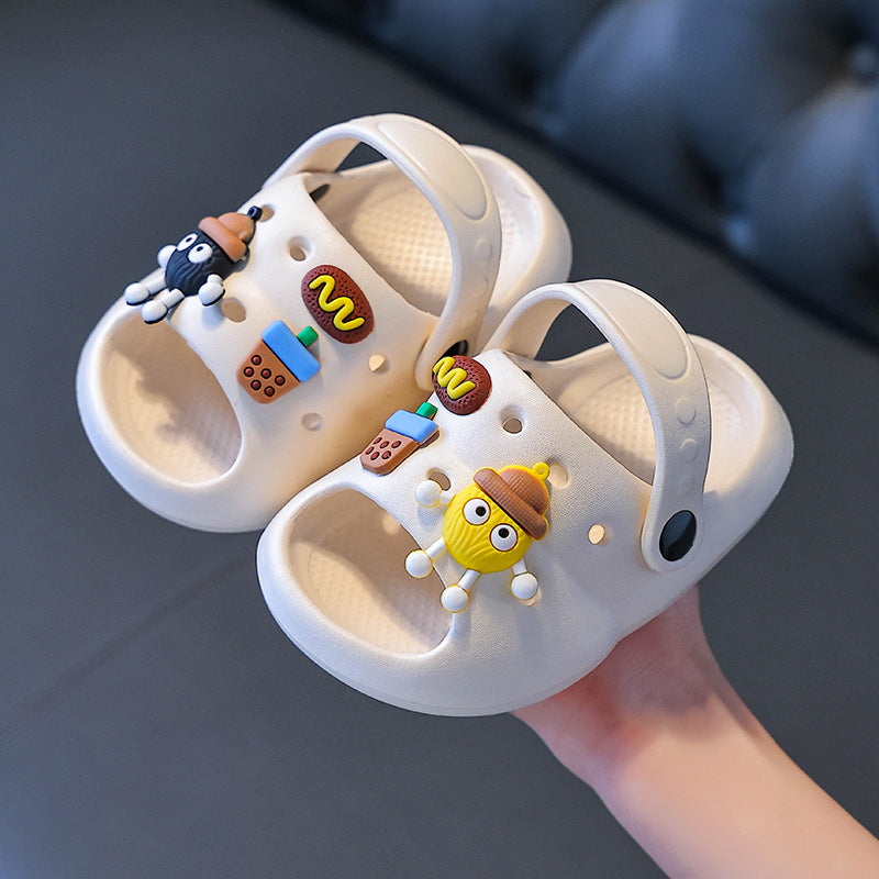 new eva slippers - summer cartoon cute non-slip indoor bath thick-soled slippers - baby sandals