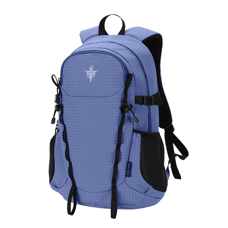 Customized outdoor leisure backpack large capacity multi-compartment fashion travel backpack men and women simple Oxford cloth backpack