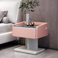 Smart bedside table: minimalist modern, light luxury, fingerprint unlock, multifunctional, rechargeable, drill-free, unique & creative