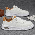 Men's spring 2026 new arrivals: versatile white casual skate shoes, low-top trendy sneakers for students, leather upper white shoes
