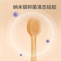 Baby toothbrush for infants and toddlers (0-1.5 years) - silicone tongue scraper & oral cleaning brush