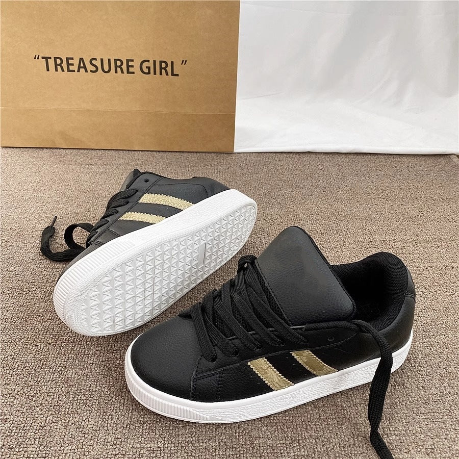 Hong kong style bread shoes women's ins trend 2026 spring and summer new arrivalcasual black gold german training easiest for matchcouple sneakers women