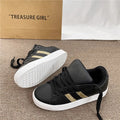 Hong kong style bread shoes women's ins trend 2026 spring and summer new arrivalcasual black gold german training easiest for matchcouple sneakers women