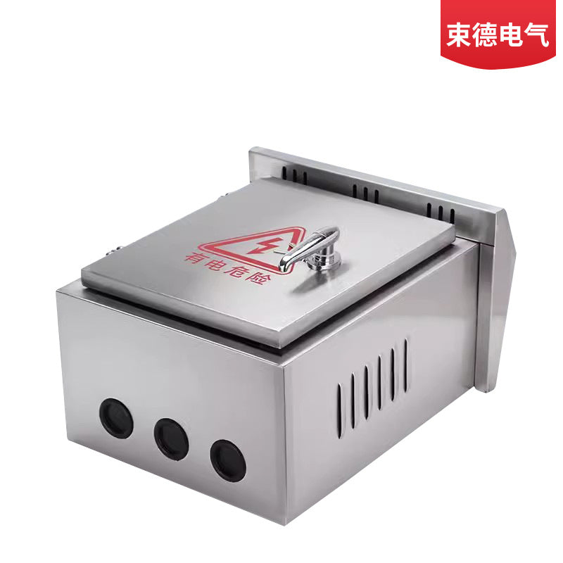 Outdoor stainless steel distribution cabinet intelligent time control switch box outdoor rainproof garden landscape street light timing control box