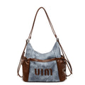 Casual retro large capacity tote bag women's 2025 new single/double shoulder backpack trendy versatile crossbody commuter bag