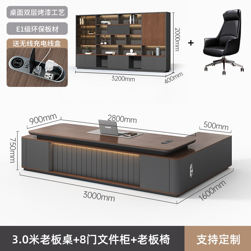 Saint li accessible luxury boss president manager supervisor desk executive desk casual modern thickened paint office desk chair