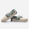 Men's leather casual shoes - handcrafted, low-cut, minimalist boat shoes in soft cowhide for business and driving, with front lace-up closure