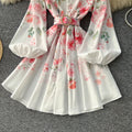 fashion style evening dress  spring new arrivalfashionelegant silhouette high collar chest wrap hip long sleevesdress