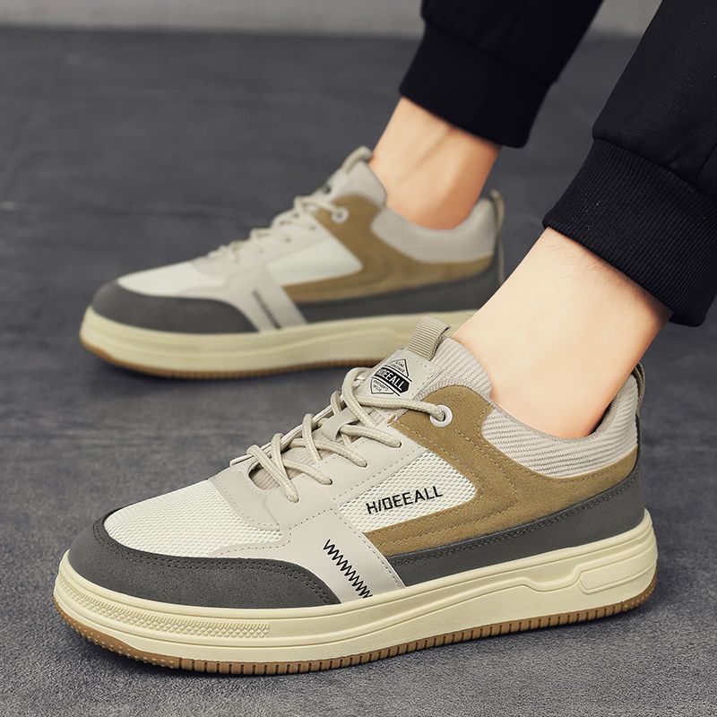 Men's winter 2025 new breathable hong kong style versatile dirt-resistant mesh shoes trendy lightweight soft sole athletic casual shoes