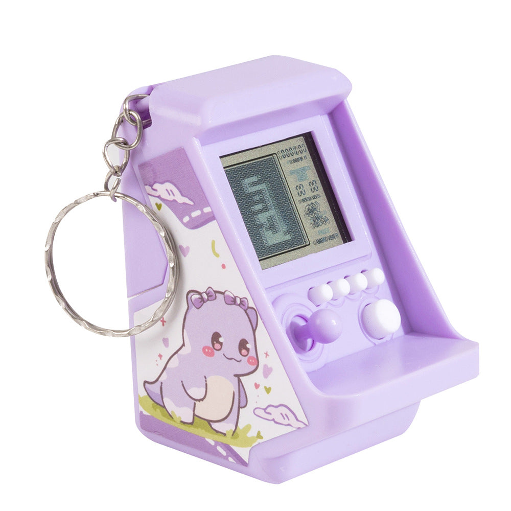 Pocket mini tetris game console arcade mini keychain pendant creative stationery gift export goods