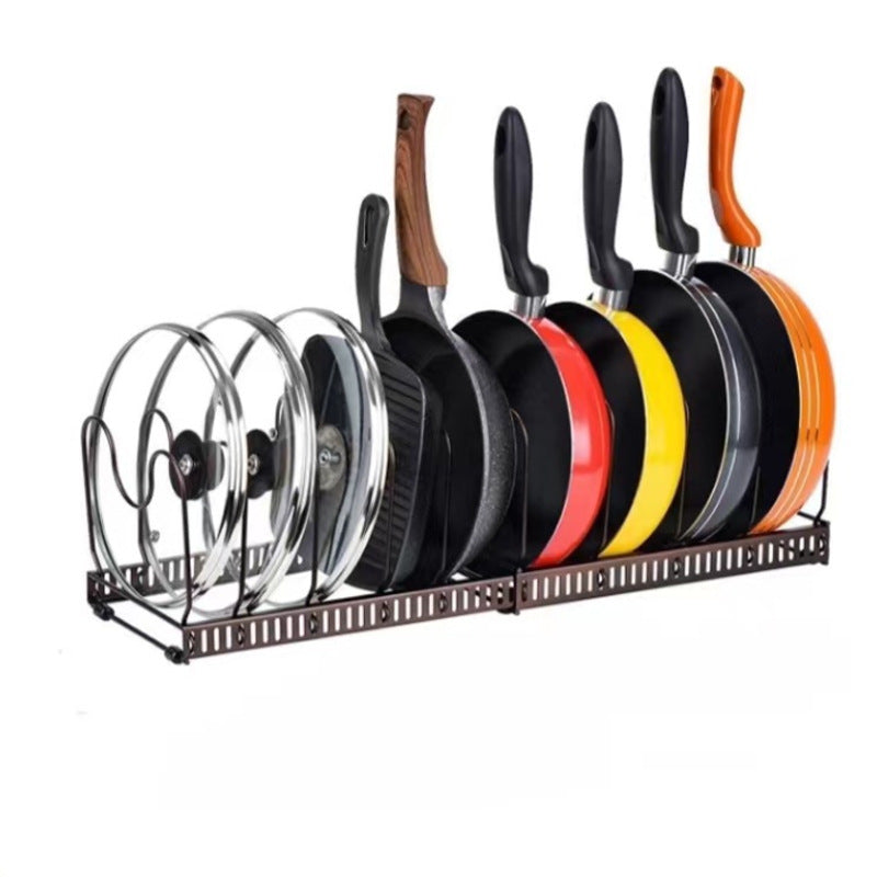 Processing Customized Kitchen Shelves Storage Multi-layer Kitchenware Cutting Board Cutting Board Pot Lid Pot Rack Supplies Telescopic Shelves