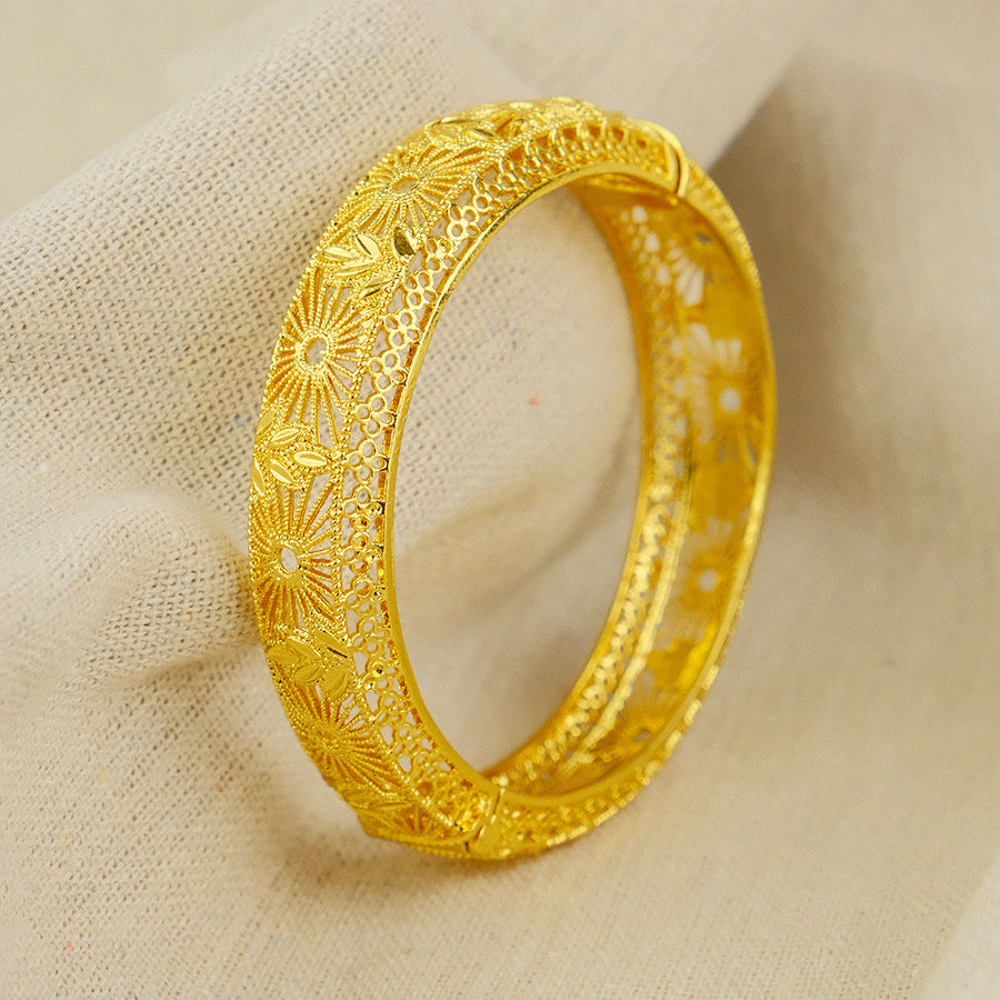dubai women's bracelet middle eastern gold bracelet ethiopian saudi arabian wedding bridal jewelry