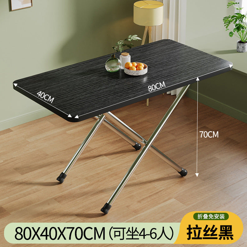 Small table, foldable table, dining table, for home rental house, simple dining table, outdoor portable rectangular stall table