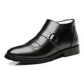 Men's winter warm cotton shoes - fleece lined, non-slip, casual high-top cotton shoes for men, elderly cotton shoes, men's leather cotton shoes for seniors