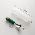 New arrival cute cartoon 316 stainless steel spoon creative oven mitt soft handle ingot spoon good-looking kids spoon