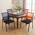 Durable, comfortable, and breathable office chairs – set of four. also suitable as stackable mahjong chairs for mahjong parlors and game rooms, or conference chairs