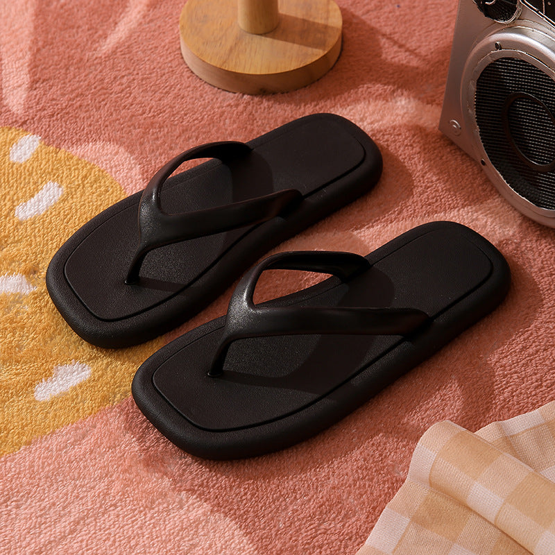 Women's flip-flops summeroutwearins style popularfashionnon-slipdeodorizing filter beach thick soleplaid sandals women