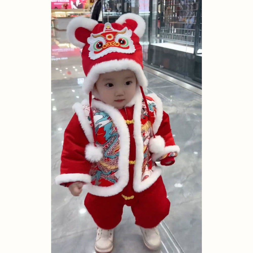 Infant and toddler autumn/winter outerwear, baby winter clothing, thickened onesies, thickened cotton-padded clothes, newborn baby swaddle suits