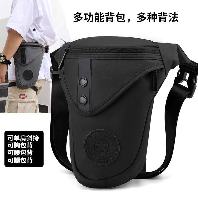 Factory direct sales of new men's outdoor cycling leg bags, leisure sports fanny packs, multi-functional breast bags, messenger bags,