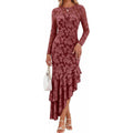 sweet & chic  autumn new arrival: high-end, elegant, relaxed fit, floral dress