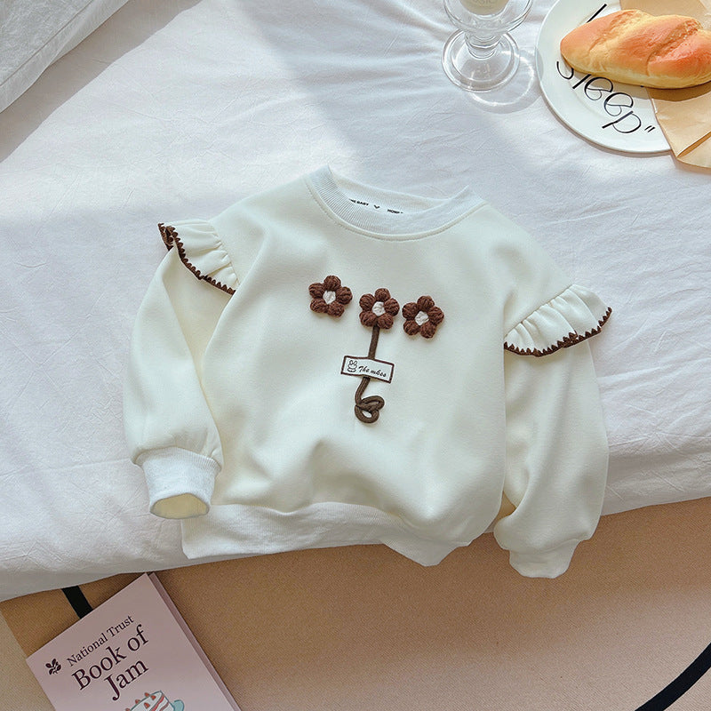 【sweatshirt collection】girls' sweatshirt - new spring/autumn cartoon long sleeve fashionable and stylish casual top for little girls
