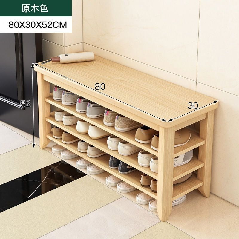 Solid wood leg shoe changing stool for home door can sit storage scandinaviancasual shoe stool small apartment entrance stool