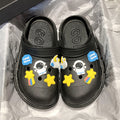 2024 new clogs: chunky platform, height increasing, non-slip, durable, beach-ready, cute cartoon, breathable, closed-toe sandals & slippers for women - summer collection