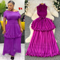 European and american light luxury sleeveless dress - women's summer ruffle hem, cinched waist, elegant, unique, exquisite maxi dress
