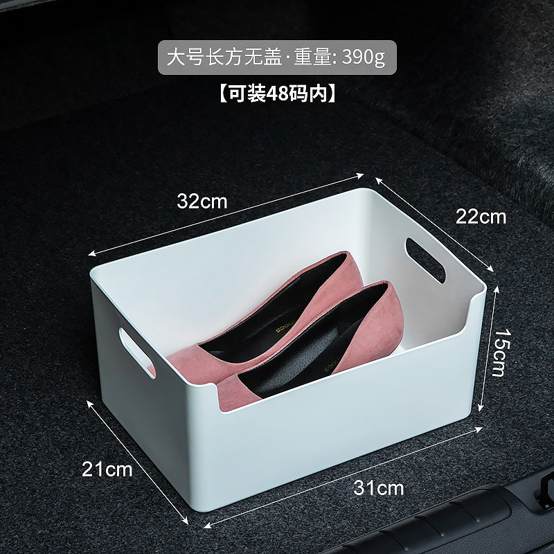 Car trunk storage box Transparent plastic Multifunctional sundries Shoes Car storage box With lid Finishing shoe box