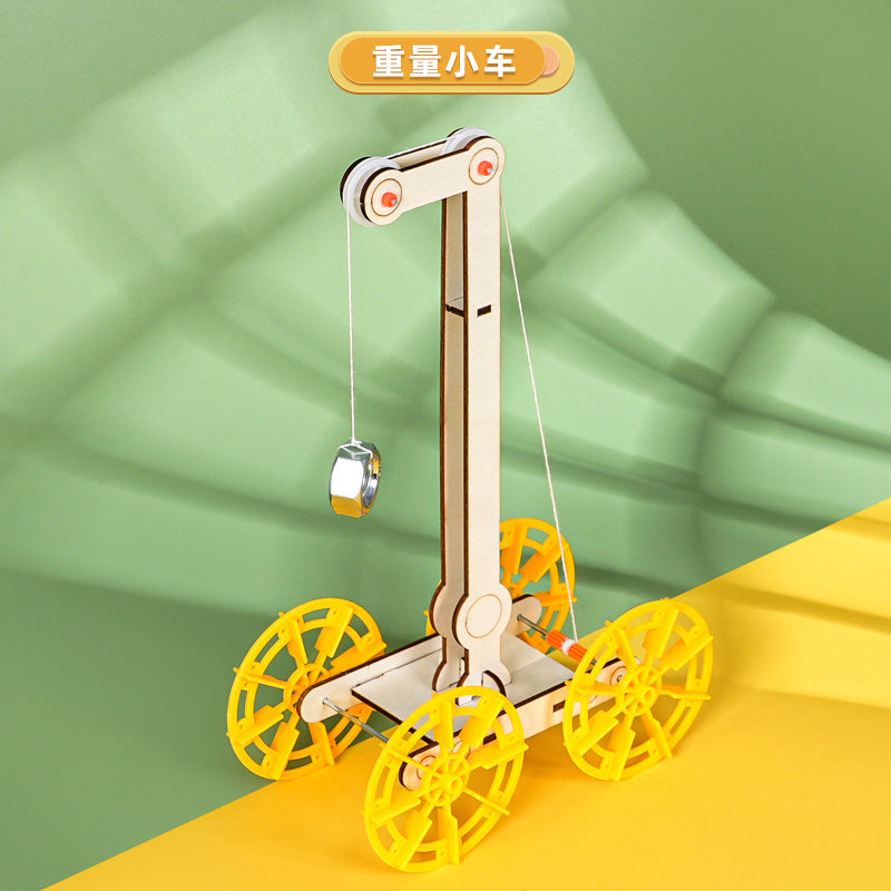 Gravity car technology small production DIY kinetic energy science experiment small handmade puzzle teaching aids model material package