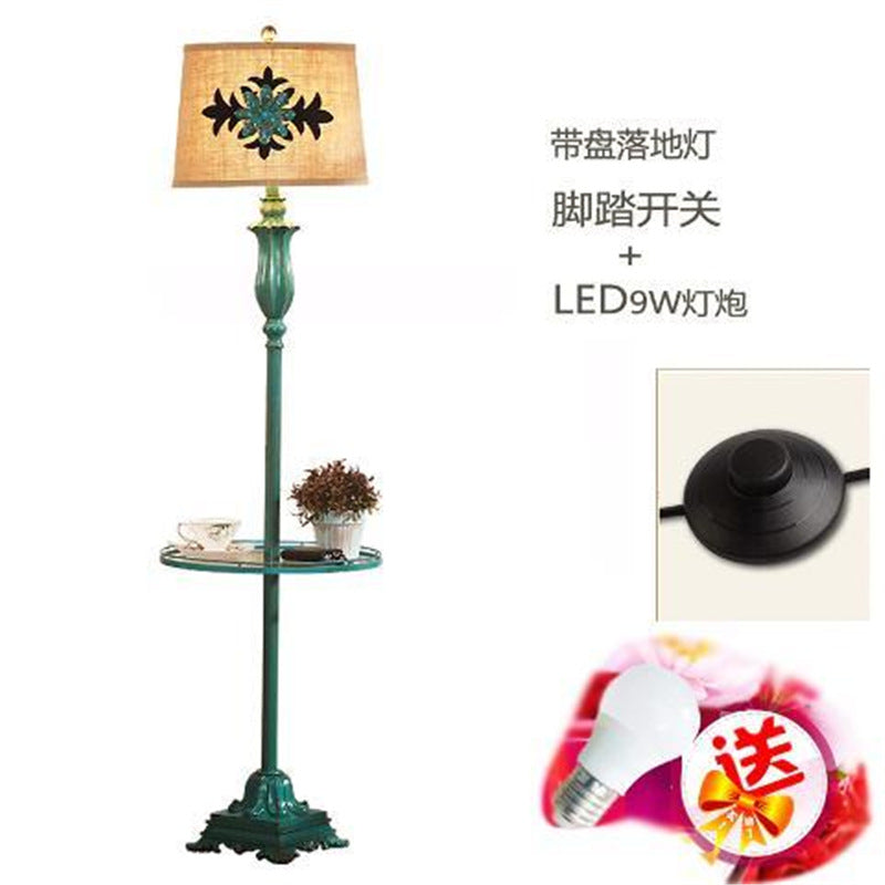 Green floor lamp living room bedroom american bedside lamp nordic coffee table floor lamp frenchretro lamp storage rack