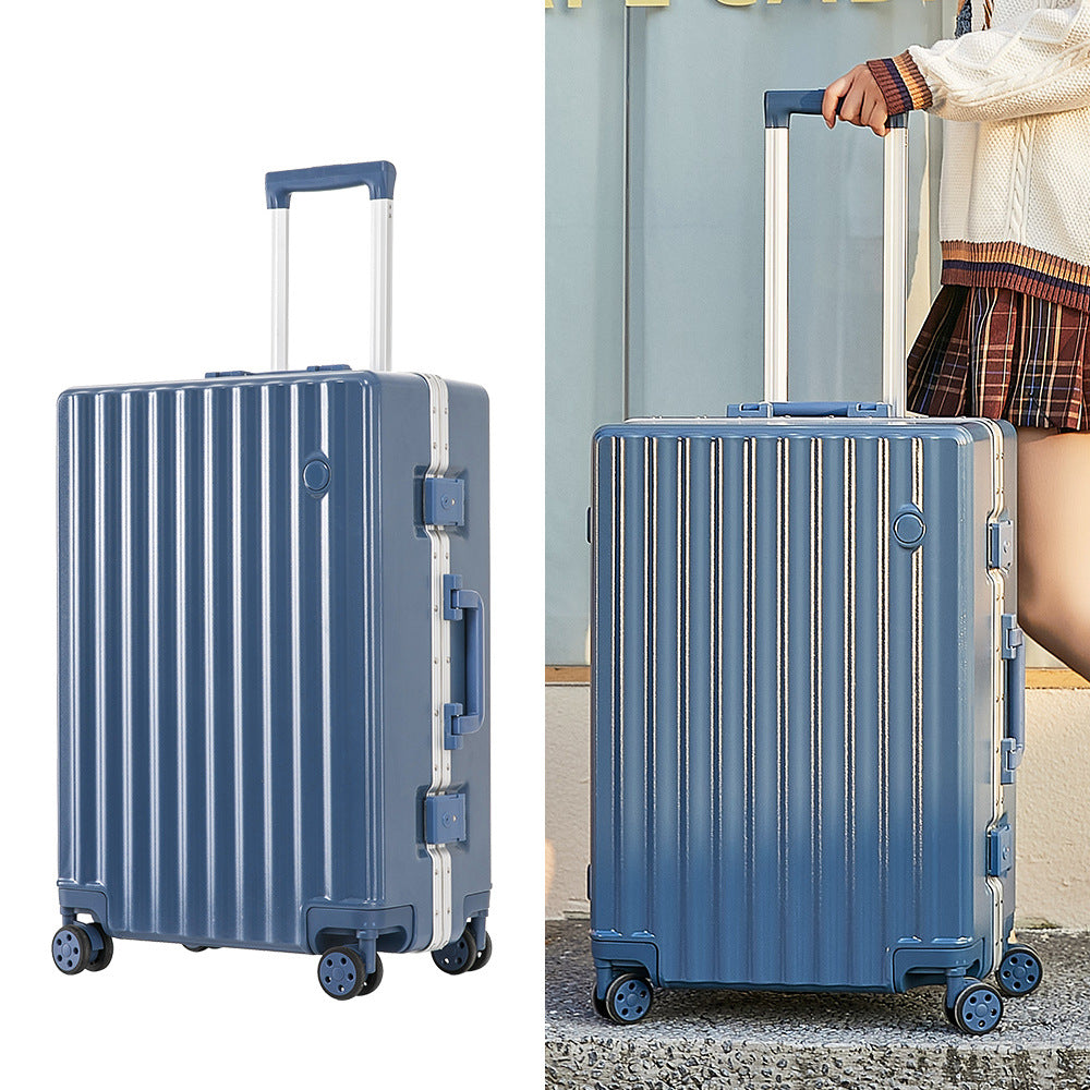Customized aluminum frame trolley case 20 inch universal wheel suitcase Internet celebrity ins suitcase Female student password box