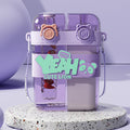 Kids' water bottle - perfect for school, dual-drink design, student double-ended divided cup, girls' summer straw tumbler, portable water bottle