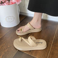 Women's thong sandals for summer, 2024 new trendy thick-soled french style, perfect with skirts, casual flip-flops, beach sandals
