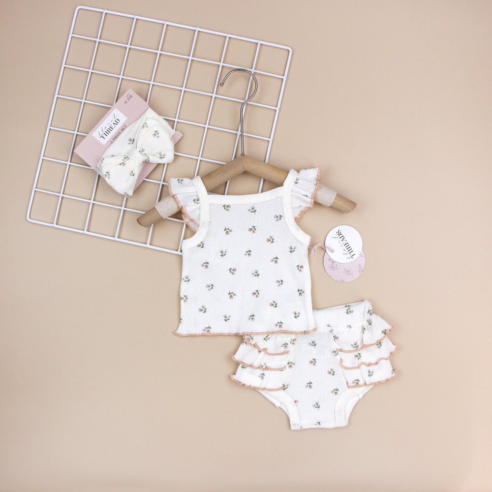 Baby girl summer outfit newborn romper set all-cotton class a shorts headband pure cotton class a new arrival