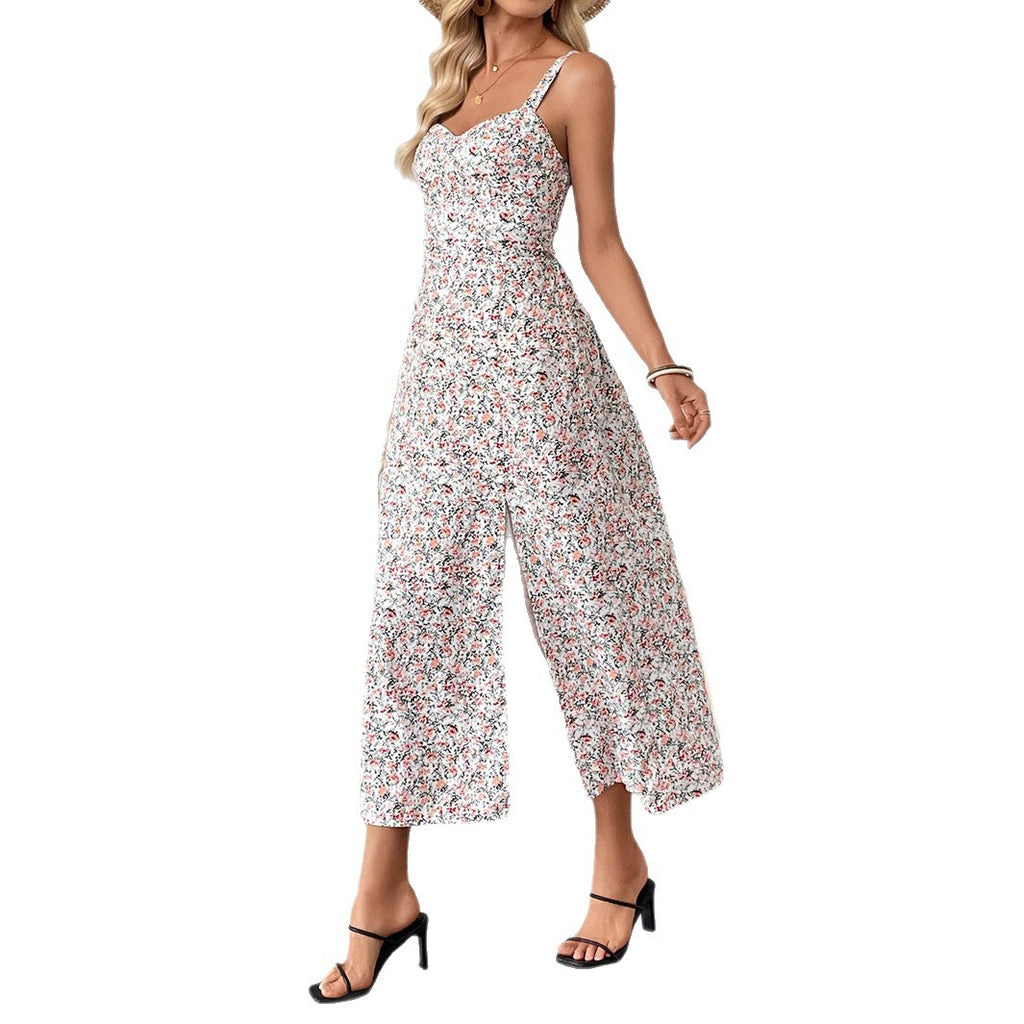 Shanuo independently develops 2025 new summer  European and American women's dress floral dress  temu