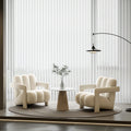 Nordic cream style single sofa living room bedroom balcony lazy chair sofa chair casual table and chair furniture frosted velvet