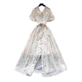 French chic floral dress with notched collar - summer korean style, tie-waist, short sleeve a-line dress - elegant and refined