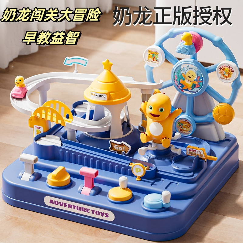 Authentic milk dragon adventure: milk dragon track car - track toy, early education & brain development toy for children ages 1-3