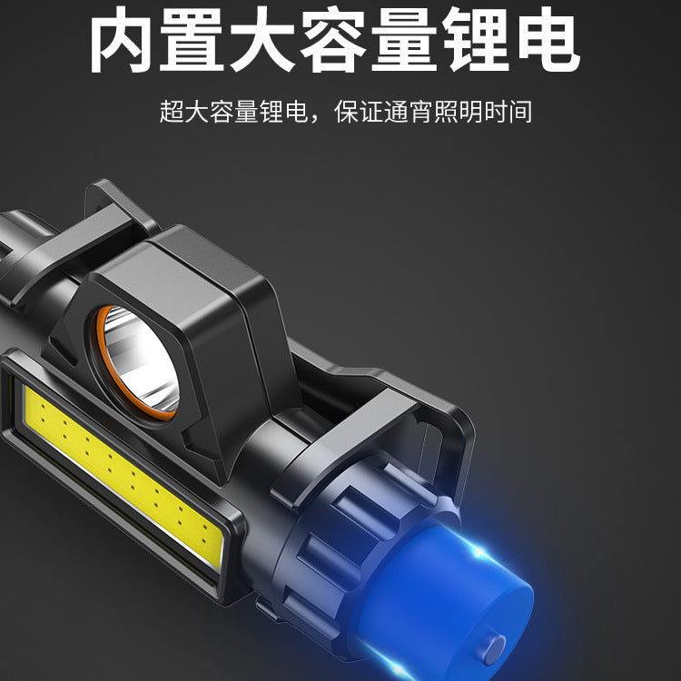 Headlight strong light charging super bright head-mounted super long battery life night fishing special lighting small flashlight