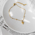 Anklet for women, popular zircon new arrival, heart ins, popular, trendy, niche design, heart-shaped jewelry for women