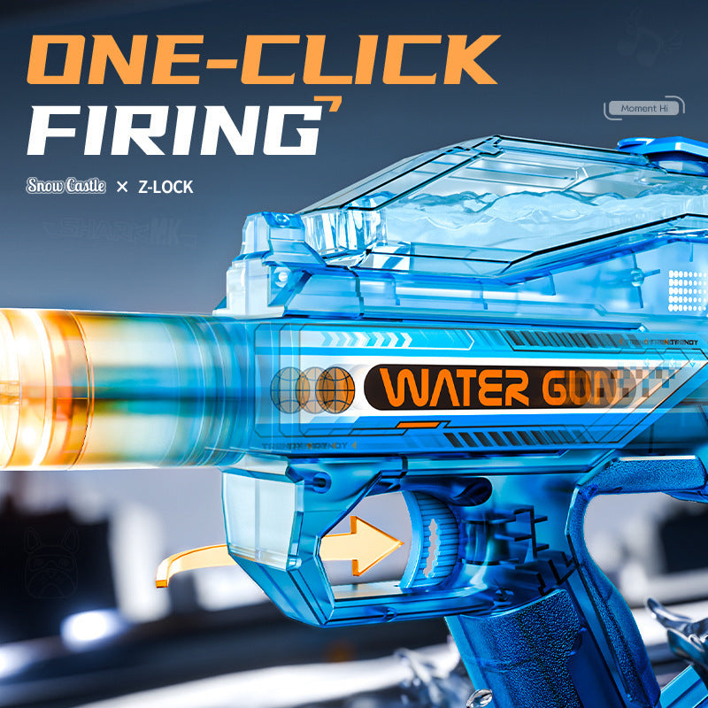 new arrival electric water gun flash linkage fully automatic burst kidssummer boys water shooting water gun