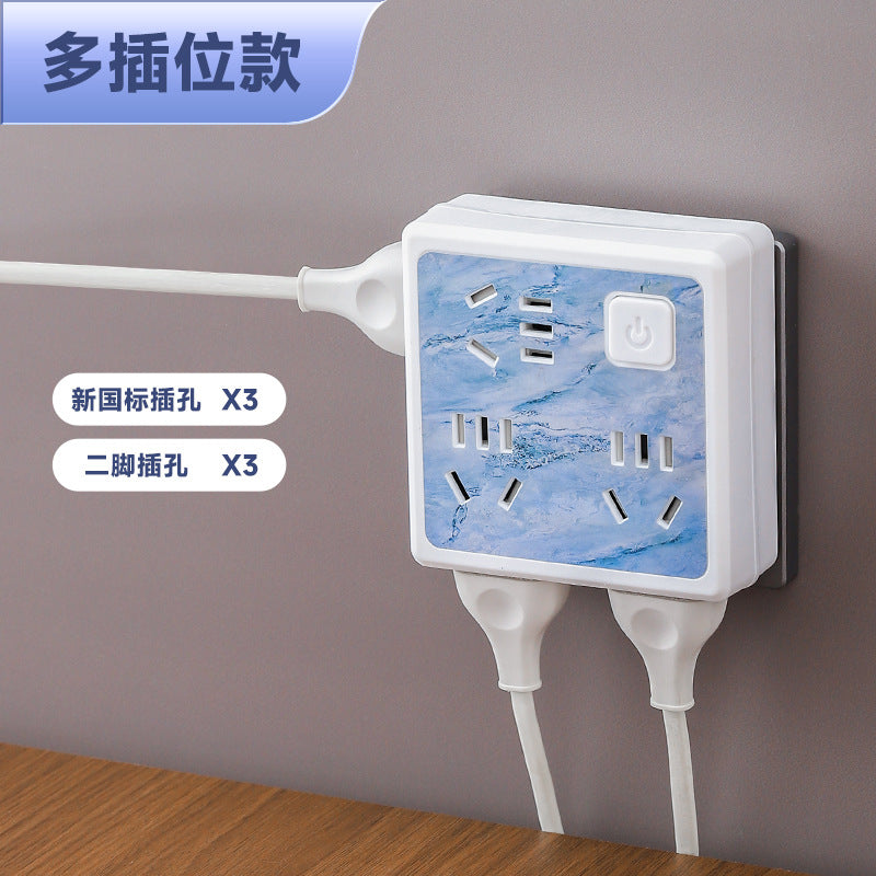 86-type slim converter socket multifunctional wireless extension strip panel usb fast charging multi-outlet cute plug