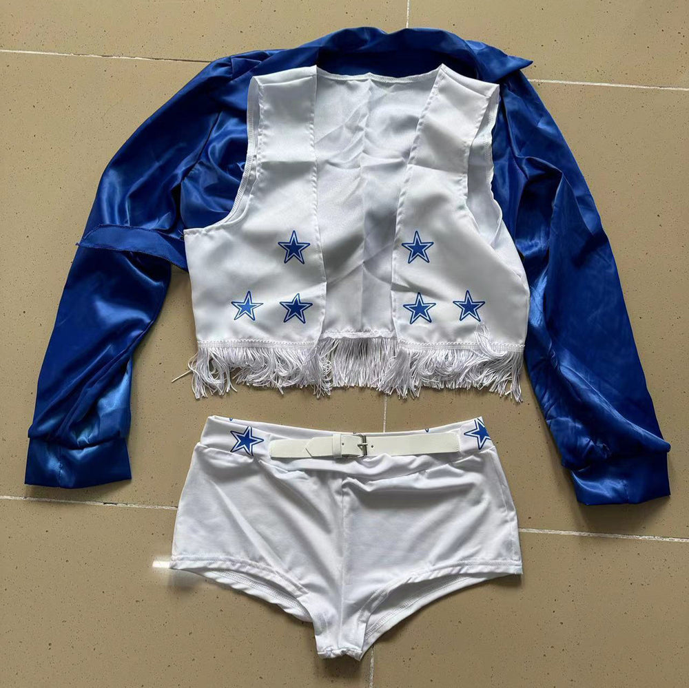 S-xl football cheerleader star cheerleading outfit american dallas cheerleader uniform performance costume football cheerleader
