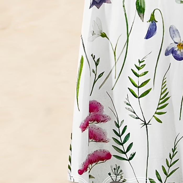 wholesale women's short-sleeved dresses, fashionable women's dresses for spring, summer, and autumn, new cross-border printed designs