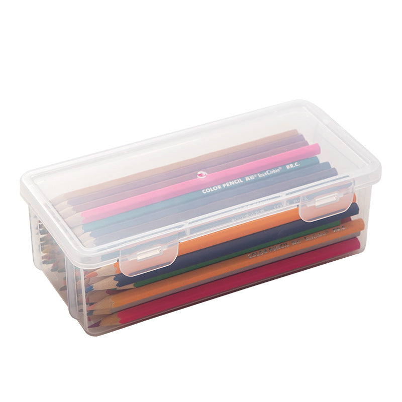 Desk box, storage box, fully transparent pencil marker, stationery, storage box, desk key, sundry storage box.