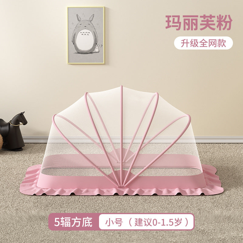 Baby mosquito net canopy - full coverage, foldable, universal fit for cribs