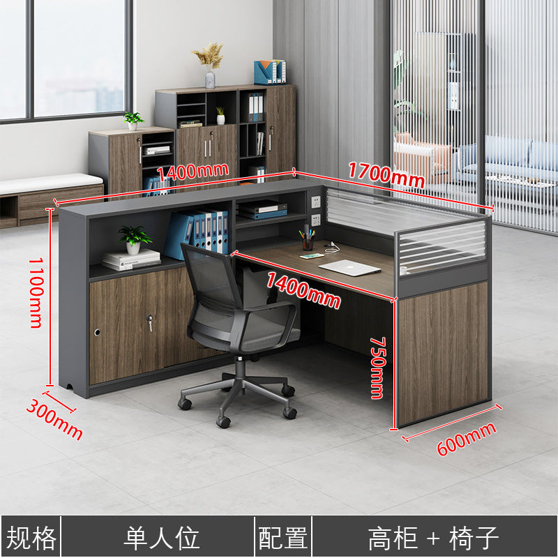 Saint li staff office desk and chair set - minimalist modern computer desk, office financial partition desk